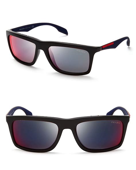 prada linea rossa rectangular frame sunglasses|Prada linea rossa sunglasses men's.